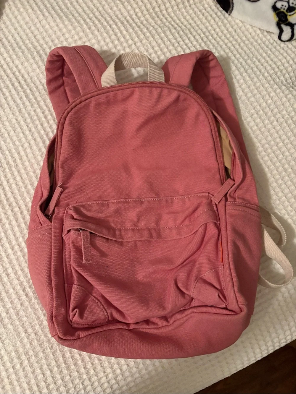 Women’s Pink Canvas Backpack - Unbranded